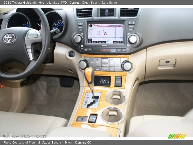 Cypress Green Pearl / Sand Beige 2010 Toyota Highlander Hybrid Limited 4WD