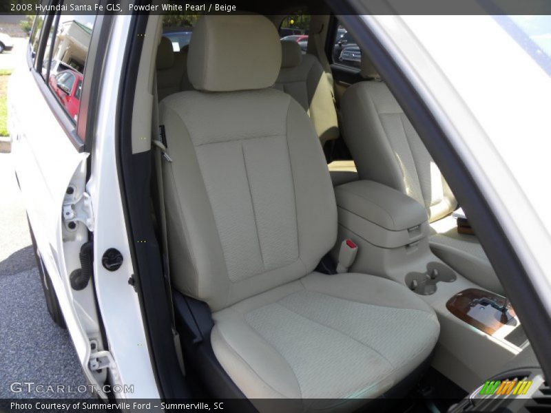 Powder White Pearl / Beige 2008 Hyundai Santa Fe GLS