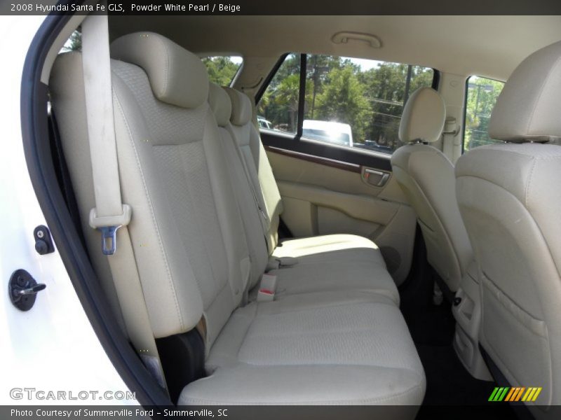Powder White Pearl / Beige 2008 Hyundai Santa Fe GLS