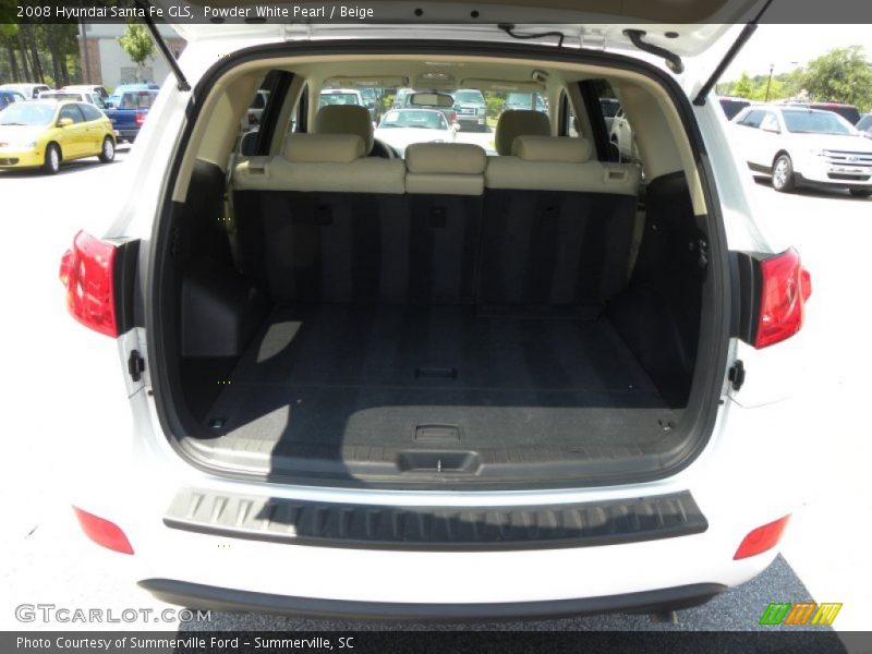 Powder White Pearl / Beige 2008 Hyundai Santa Fe GLS