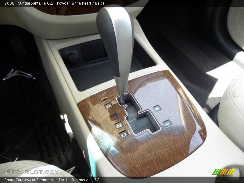 Powder White Pearl / Beige 2008 Hyundai Santa Fe GLS