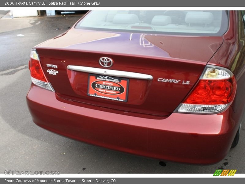 Salsa Red Pearl / Stone Gray 2006 Toyota Camry LE