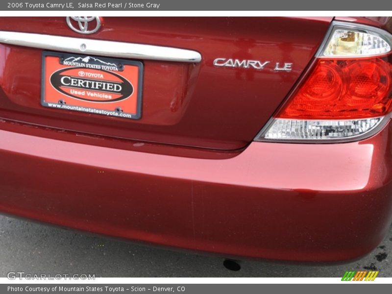Salsa Red Pearl / Stone Gray 2006 Toyota Camry LE