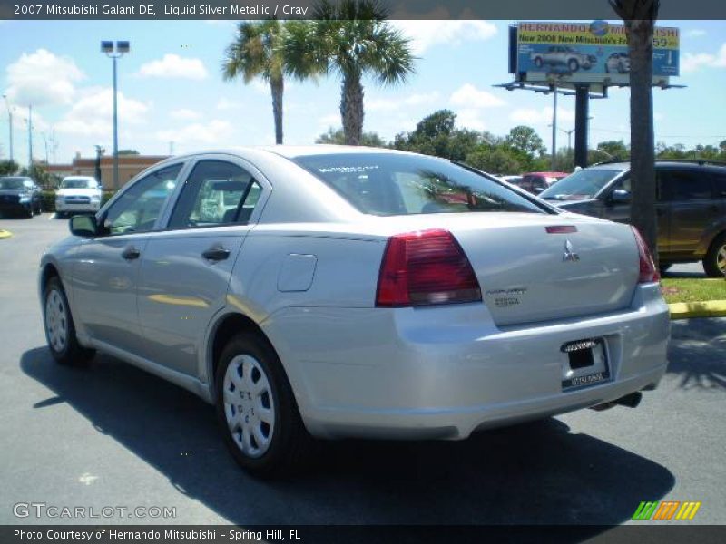 Liquid Silver Metallic / Gray 2007 Mitsubishi Galant DE