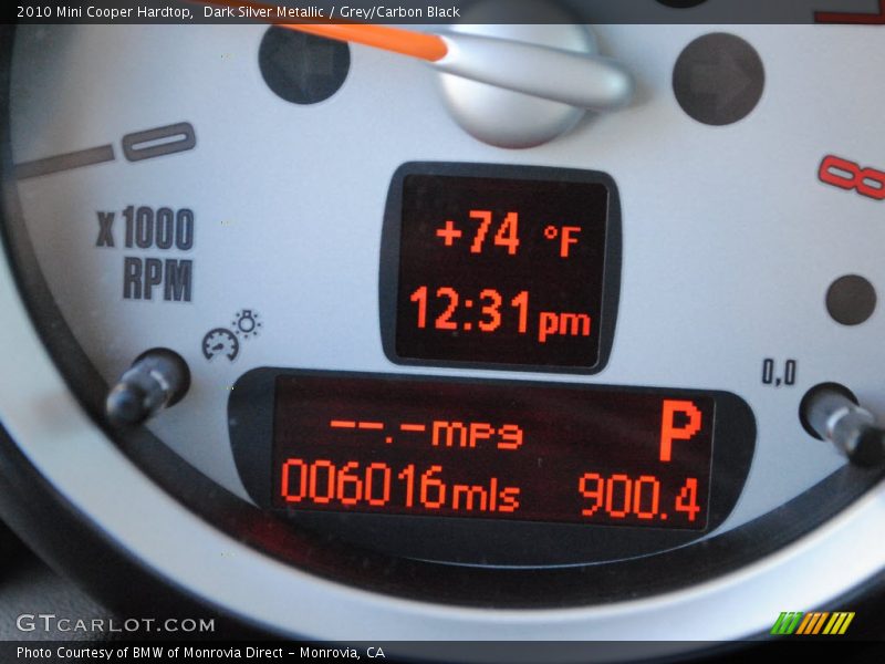 Dark Silver Metallic / Grey/Carbon Black 2010 Mini Cooper Hardtop