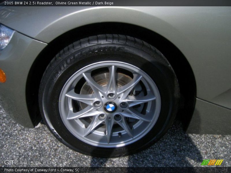 Olivine Green Metallic / Dark Beige 2005 BMW Z4 2.5i Roadster