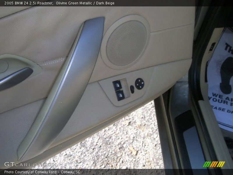 Olivine Green Metallic / Dark Beige 2005 BMW Z4 2.5i Roadster