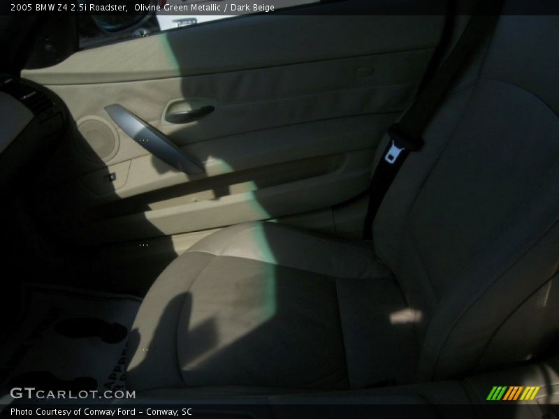 Olivine Green Metallic / Dark Beige 2005 BMW Z4 2.5i Roadster
