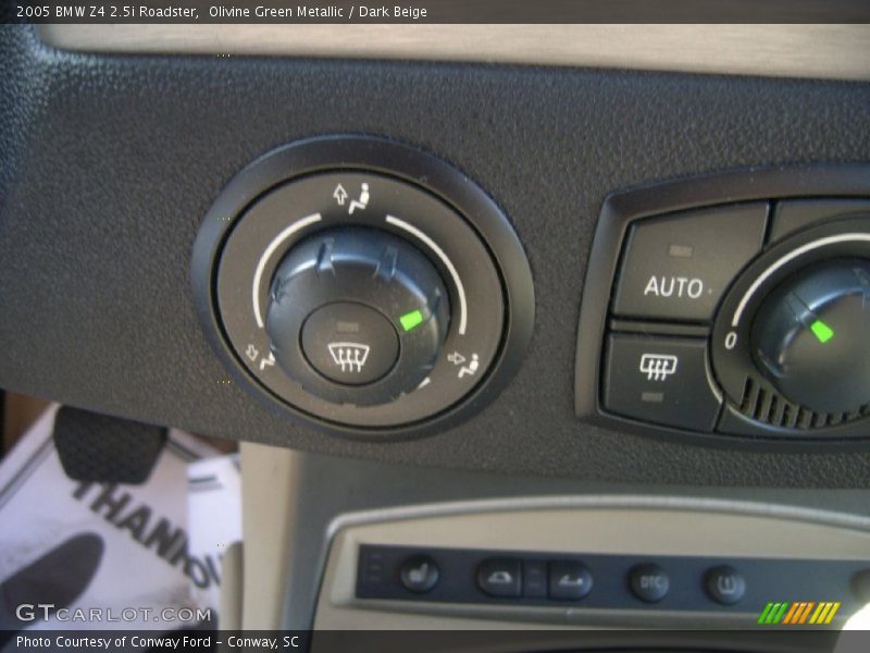Olivine Green Metallic / Dark Beige 2005 BMW Z4 2.5i Roadster