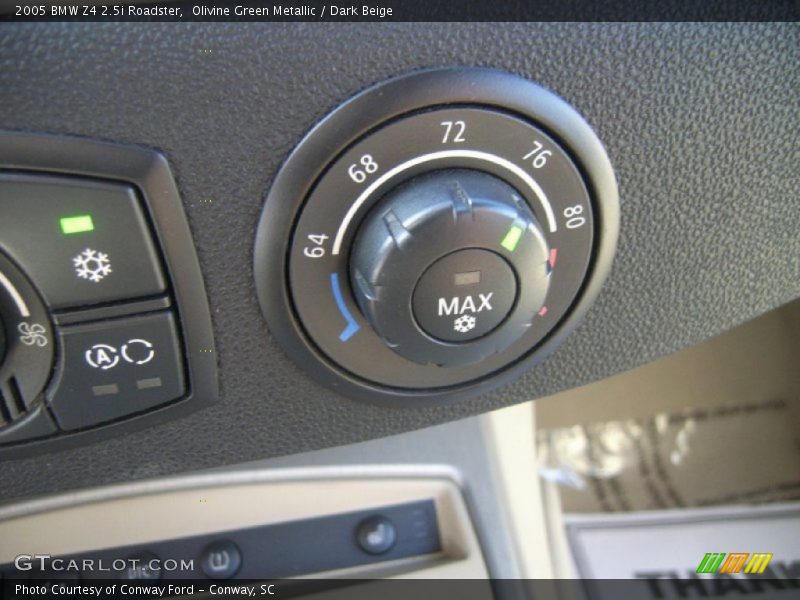 Olivine Green Metallic / Dark Beige 2005 BMW Z4 2.5i Roadster