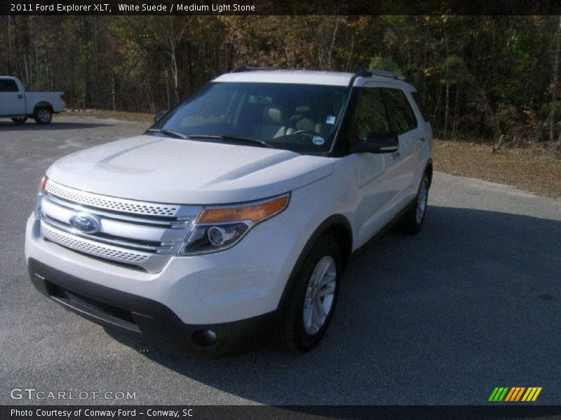 White Suede / Medium Light Stone 2011 Ford Explorer XLT
