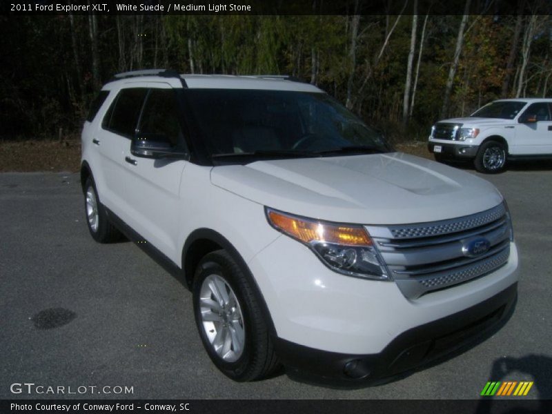 White Suede / Medium Light Stone 2011 Ford Explorer XLT