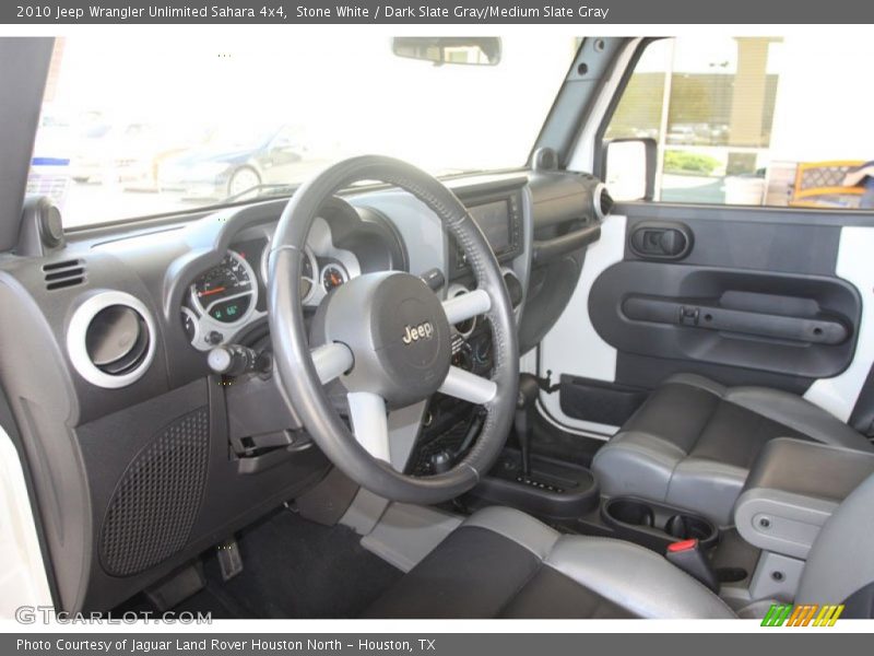 Stone White / Dark Slate Gray/Medium Slate Gray 2010 Jeep Wrangler Unlimited Sahara 4x4