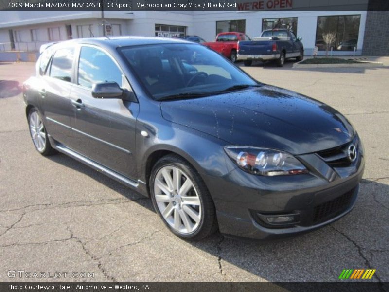 Metropolitan Gray Mica / Black/Red 2009 Mazda MAZDA3 MAZDASPEED3 Sport