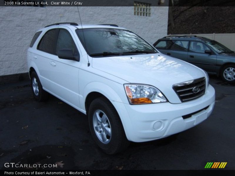 Clear White / Gray 2008 Kia Sorento LX 4x4