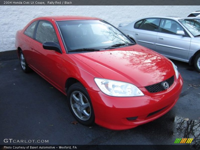 Rally Red / Black 2004 Honda Civic LX Coupe