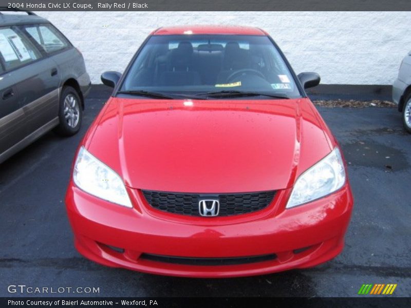 Rally Red / Black 2004 Honda Civic LX Coupe