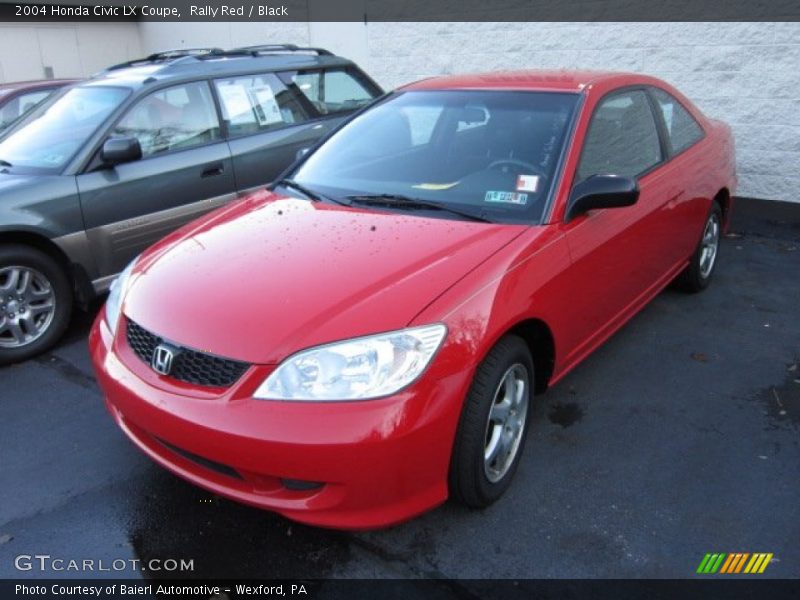 Rally Red / Black 2004 Honda Civic LX Coupe