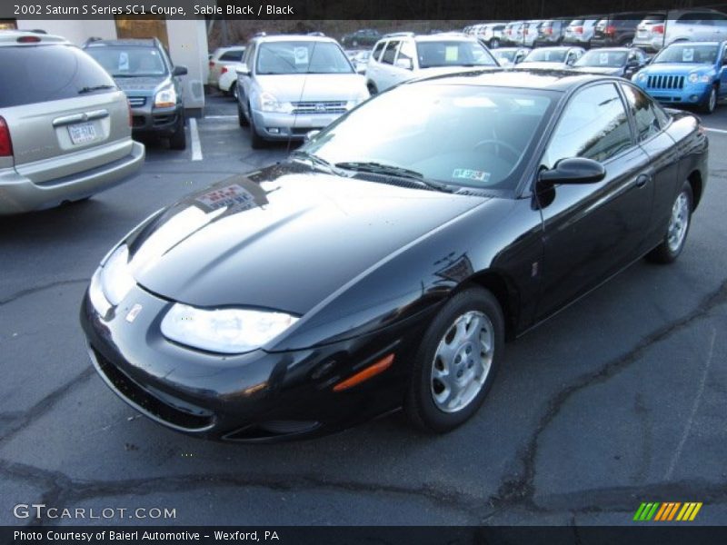 Sable Black / Black 2002 Saturn S Series SC1 Coupe