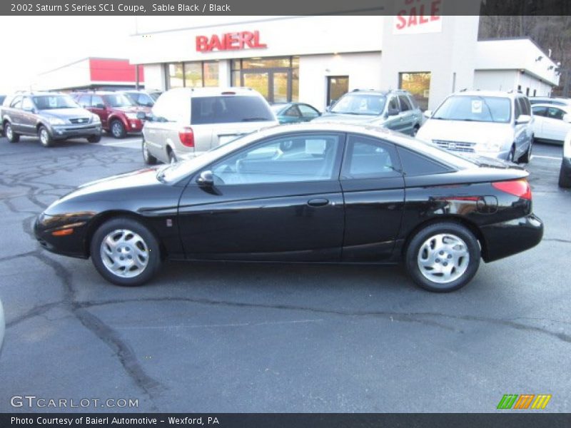 Sable Black / Black 2002 Saturn S Series SC1 Coupe