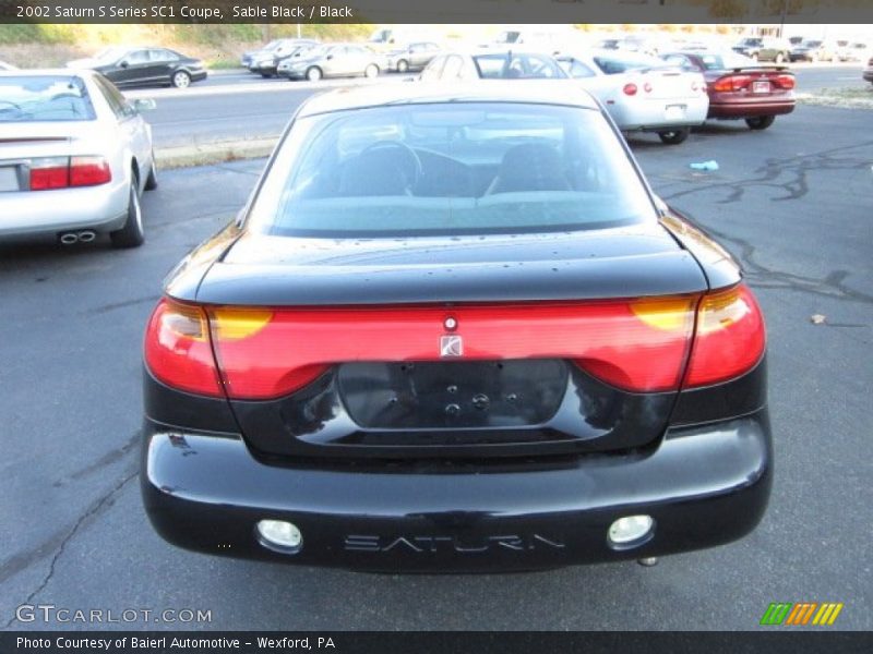 Sable Black / Black 2002 Saturn S Series SC1 Coupe