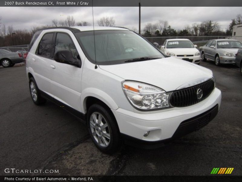 Frost White / Gray 2007 Buick Rendezvous CX