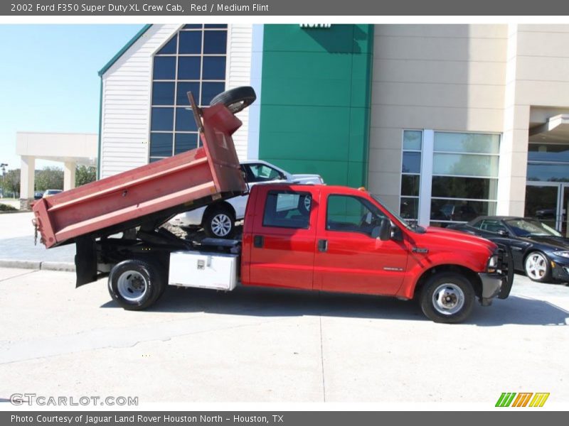 Red / Medium Flint 2002 Ford F350 Super Duty XL Crew Cab