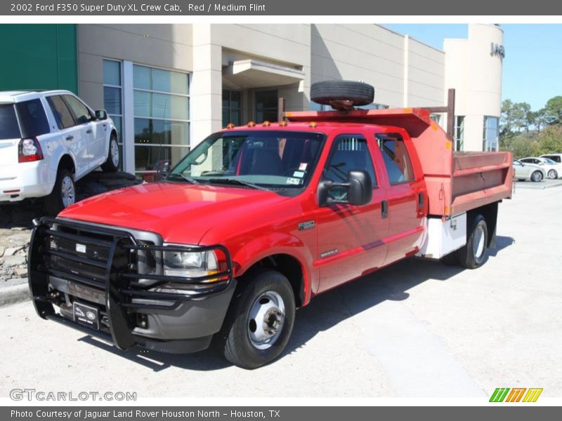 Red / Medium Flint 2002 Ford F350 Super Duty XL Crew Cab