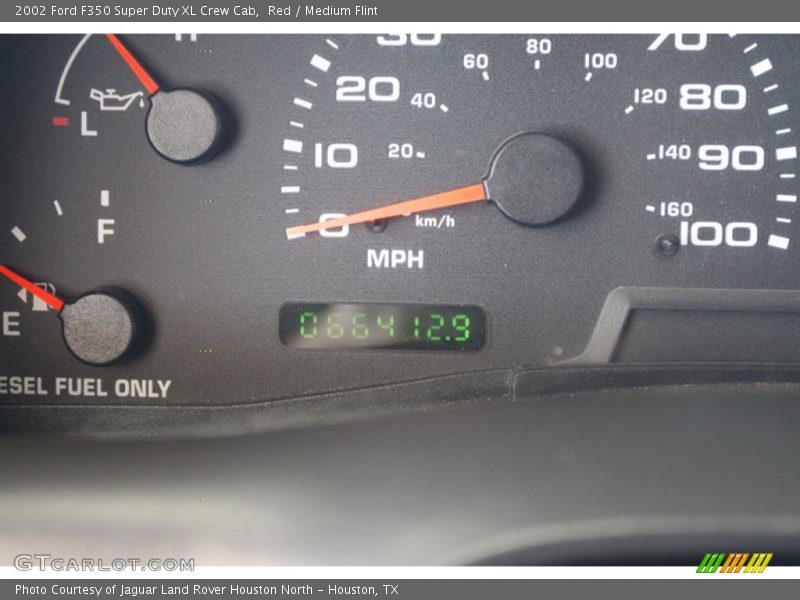 Red / Medium Flint 2002 Ford F350 Super Duty XL Crew Cab