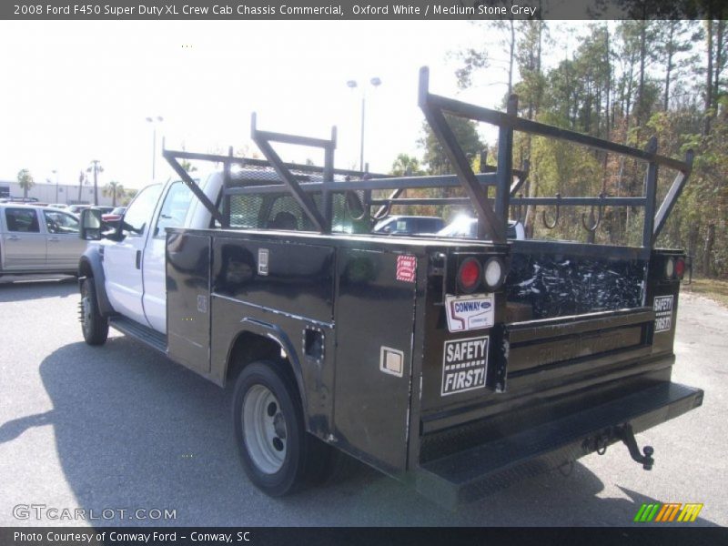 Oxford White / Medium Stone Grey 2008 Ford F450 Super Duty XL Crew Cab Chassis Commercial