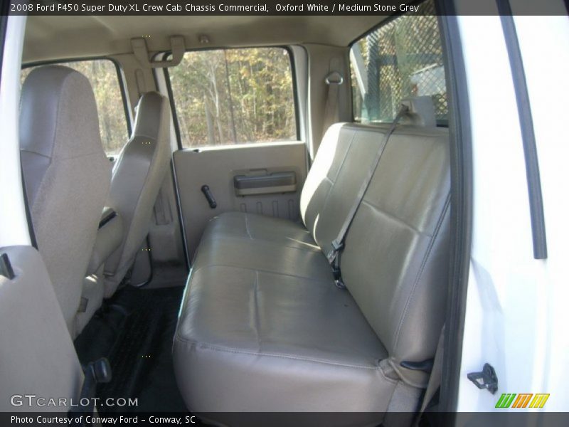 Oxford White / Medium Stone Grey 2008 Ford F450 Super Duty XL Crew Cab Chassis Commercial