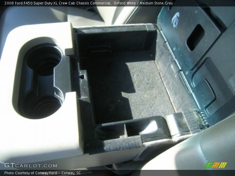 Oxford White / Medium Stone Grey 2008 Ford F450 Super Duty XL Crew Cab Chassis Commercial