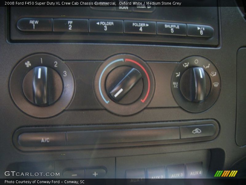 Oxford White / Medium Stone Grey 2008 Ford F450 Super Duty XL Crew Cab Chassis Commercial