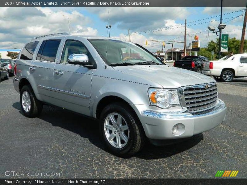 Bright Silver Metallic / Dark Khaki/Light Graystone 2007 Chrysler Aspen Limited