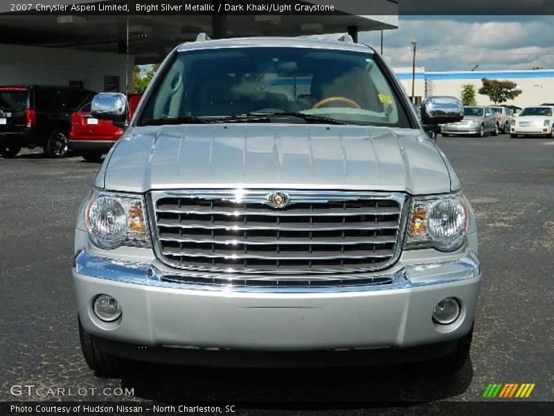Bright Silver Metallic / Dark Khaki/Light Graystone 2007 Chrysler Aspen Limited