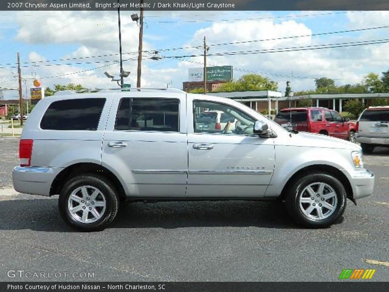 Bright Silver Metallic / Dark Khaki/Light Graystone 2007 Chrysler Aspen Limited