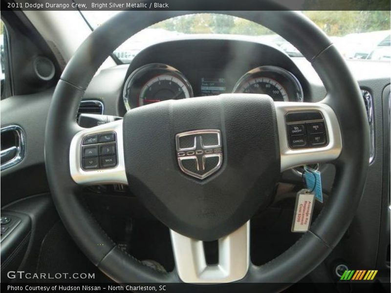 Bright Silver Metallic / Black 2011 Dodge Durango Crew