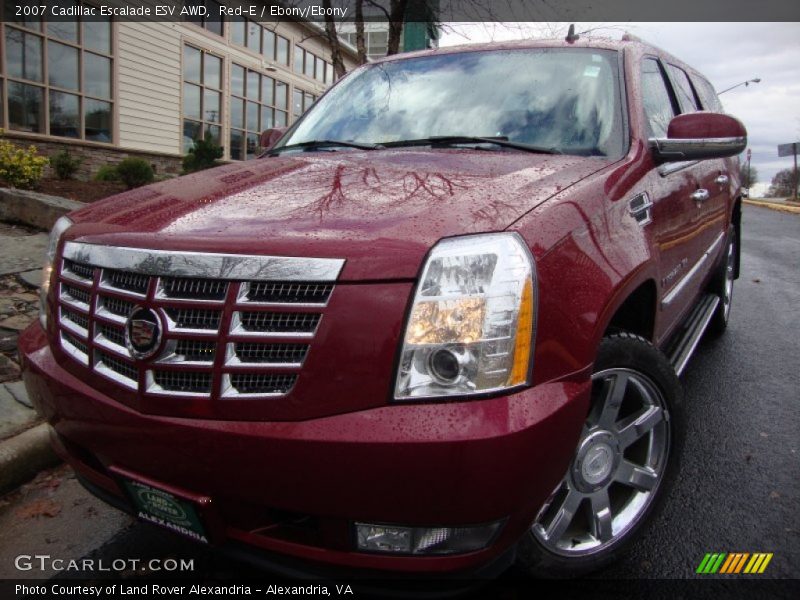 Red-E / Ebony/Ebony 2007 Cadillac Escalade ESV AWD