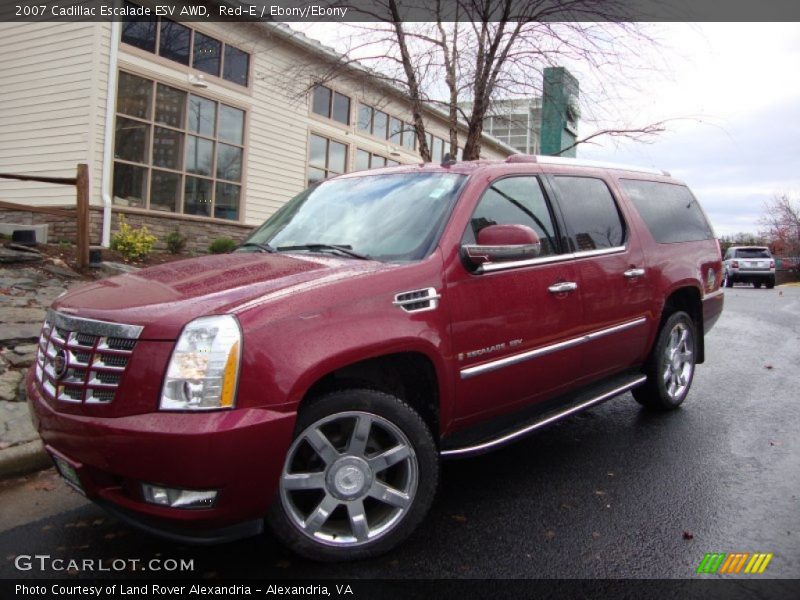 Red-E / Ebony/Ebony 2007 Cadillac Escalade ESV AWD