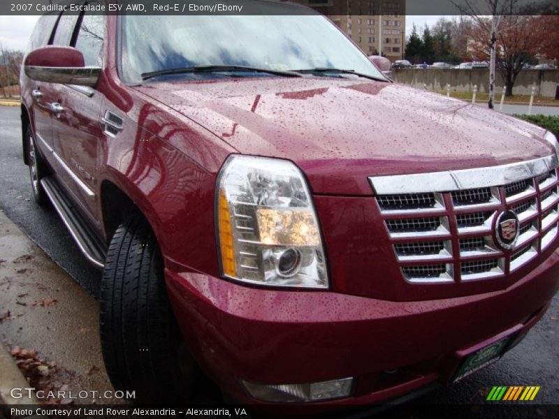 Red-E / Ebony/Ebony 2007 Cadillac Escalade ESV AWD