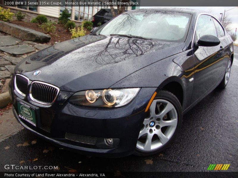 Monaco Blue Metallic / Saddle Brown/Black 2008 BMW 3 Series 335xi Coupe