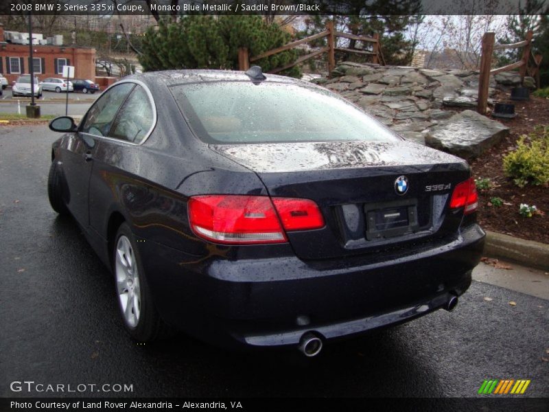 Monaco Blue Metallic / Saddle Brown/Black 2008 BMW 3 Series 335xi Coupe