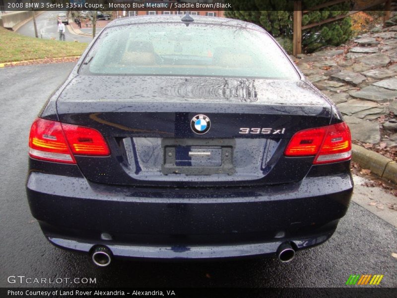 Monaco Blue Metallic / Saddle Brown/Black 2008 BMW 3 Series 335xi Coupe