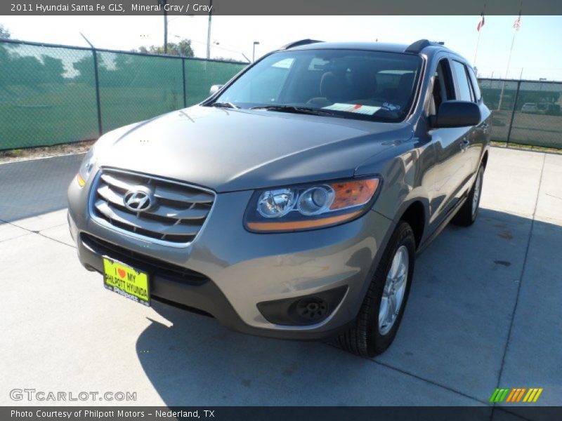 Mineral Gray / Gray 2011 Hyundai Santa Fe GLS