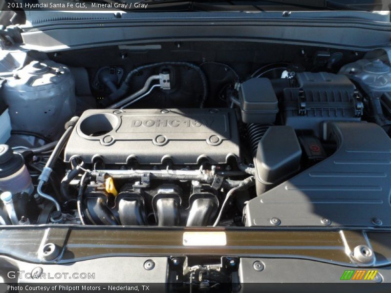 Mineral Gray / Gray 2011 Hyundai Santa Fe GLS