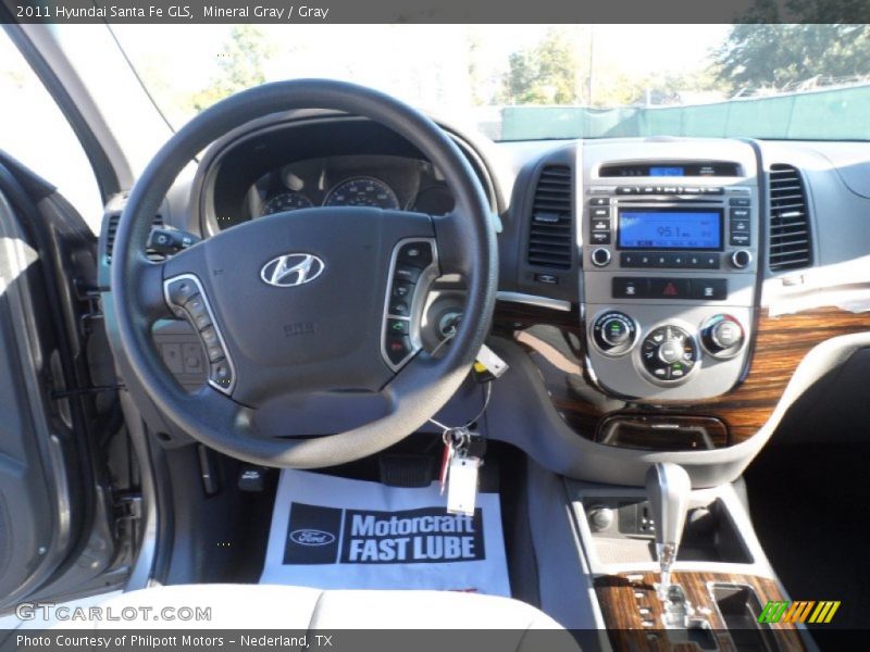 Mineral Gray / Gray 2011 Hyundai Santa Fe GLS