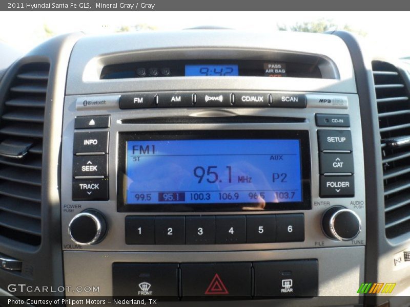 Mineral Gray / Gray 2011 Hyundai Santa Fe GLS