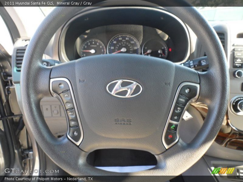 Mineral Gray / Gray 2011 Hyundai Santa Fe GLS