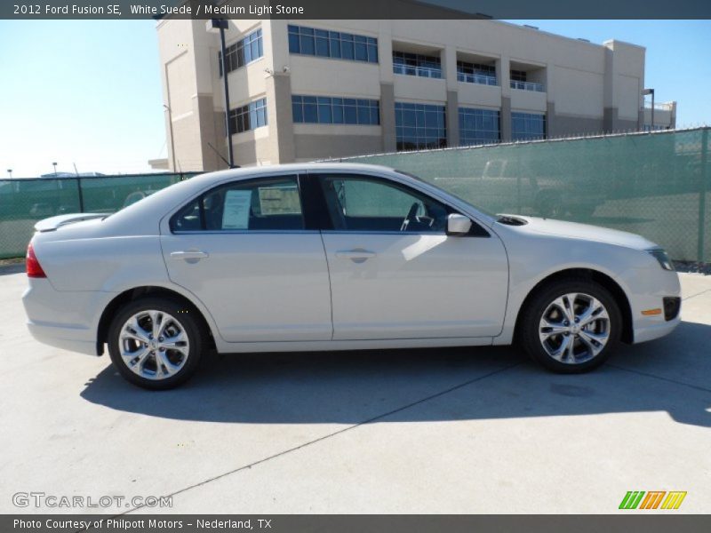 White Suede / Medium Light Stone 2012 Ford Fusion SE
