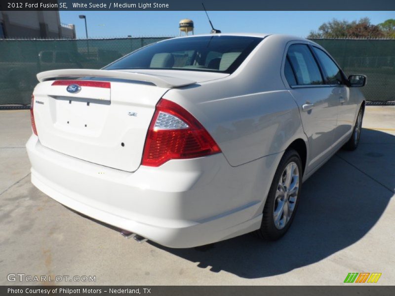 White Suede / Medium Light Stone 2012 Ford Fusion SE